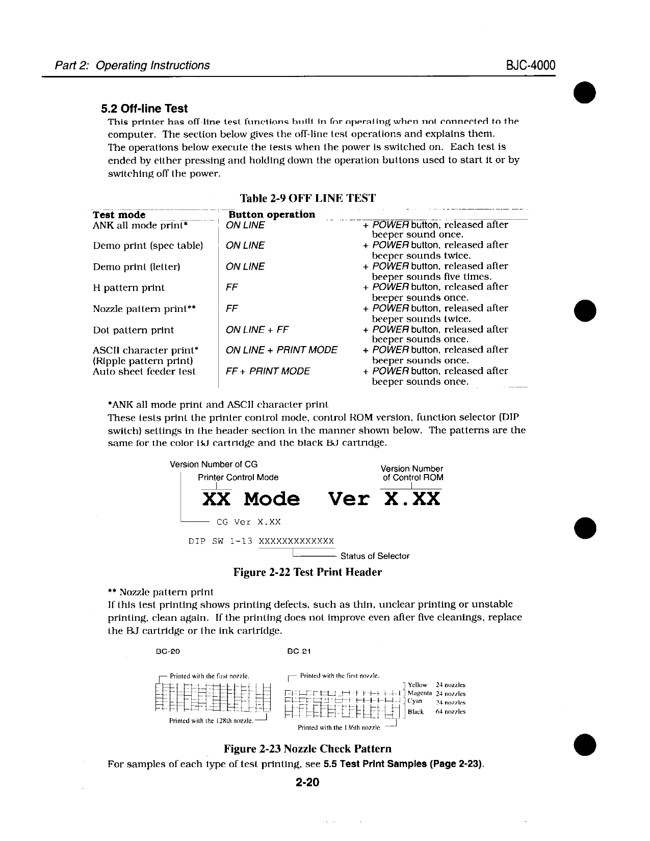 Canon BubbleJet BJC-4000 Service Manual-3